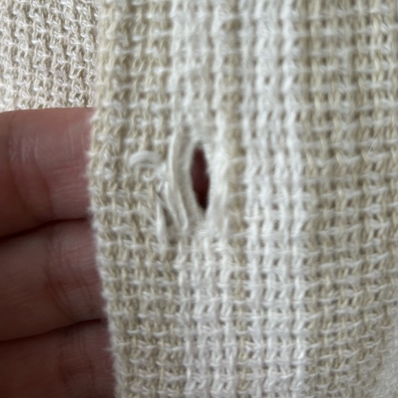 Zara Beige and White Striped Casual Button Down Shirt - Picture 8 of 8